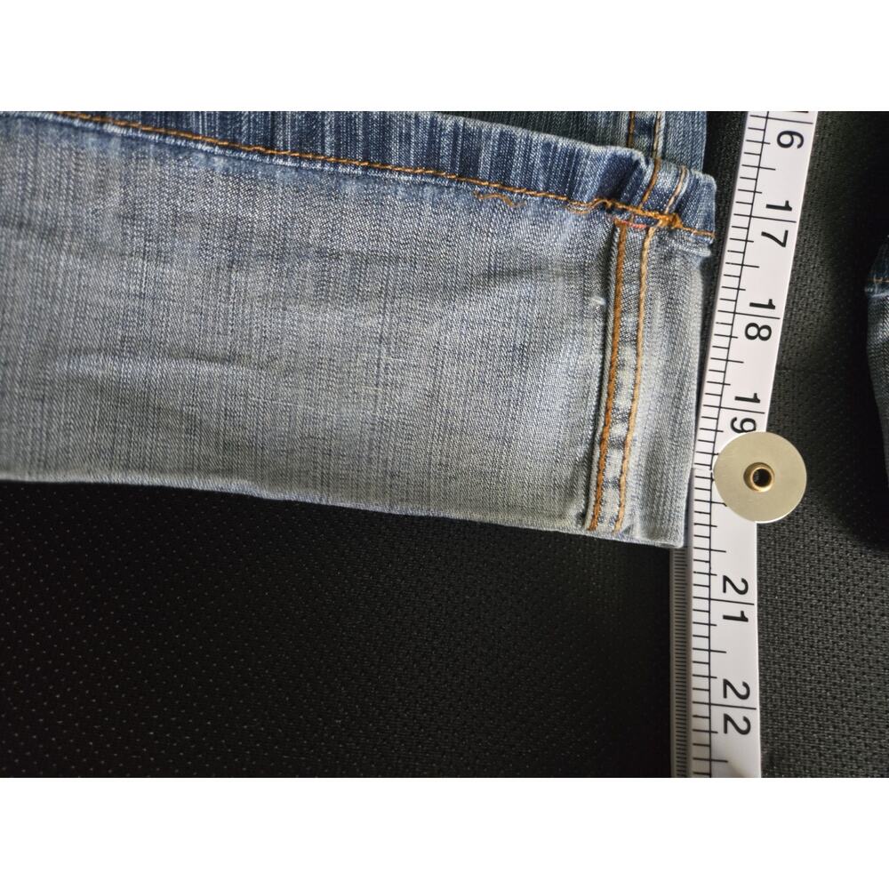PARIS BLUES Women's Light Wash Denim Jeans Straight Leg Rise Cropped SZ 7, 28x21 - Picture 14 of 16